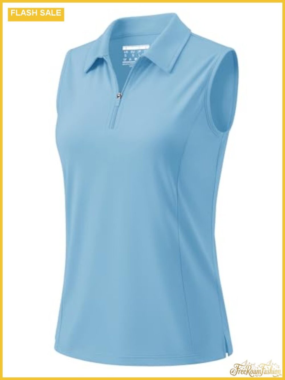 Women's Sleeveless Golf Polo Quarter Zip Tennis Tank Top